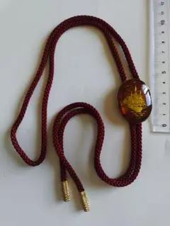 ループタイ べっ甲風 船モチーフ ボロタイ ボルドー