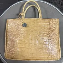 FURLA クロコ型押し トートバッグ ベージュのサムネイル