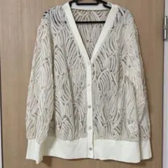 ★美品★LEPSIM かつこさんコラボ　レースカーディガン　アイボリーのサムネイル
