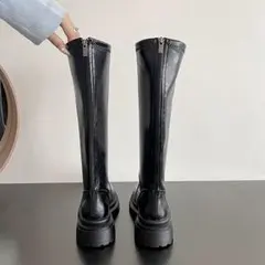ロングブーツ 厚底ブーツ レディース