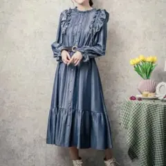 アクシーズファム　フリルリボンワンピース