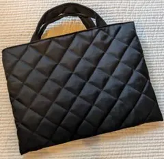 ハンドメイド　撥水トートバッグ　ミニサイズ　ブラック