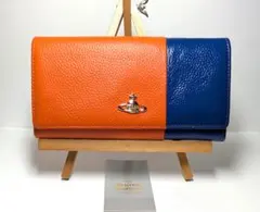 ♡新品未使用♡ ヴィヴィアンウエストウッド　長財布　橙×青　69VV237