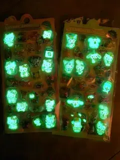 夜光シール　ぷっくり立体シール 2枚セット サンリオ　ぷくぷく