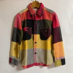 【最終値下げ】デニムダンガリー DD チェック柄シャツ キッズ120cm