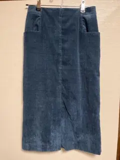 BEAMS Heart コーデュロイ タイトスカート  グリーン