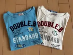 DOUBLE.B 長袖Tシャツ 2枚セット 130 双子ちゃん