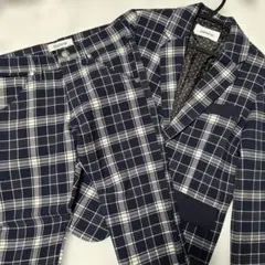 GENERATOR ネイビー・ホワイト チェック スーツ