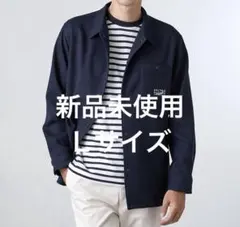 新品 スウィッチモーション クロコダイル シャツジャケット／L ネイビー