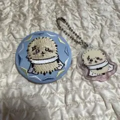 ちいかわ 刺繍缶バッジ 缶バッチ アクリルキーチェーン ラッコ