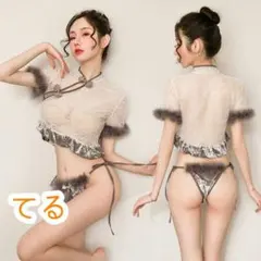 K374M    へそ出し チャイナ服 セクシーランジェリー ワンピース