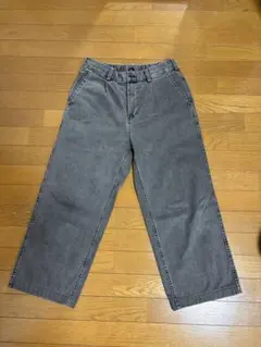 GU グレー ワイドパンツ S