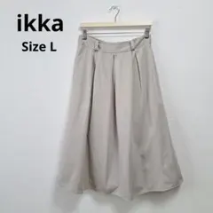 ikka イッカ フレアロングスカートウエストゴム Lのサムネイル