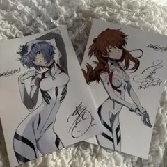 エヴァンゲリオン A4両面ポスター2枚セット　アスカ　レイ