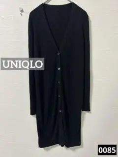 じ*☆様 0085 UNIQLO リブVネックロングカーディガン ブラック