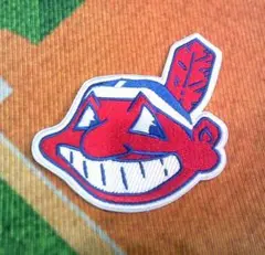 《赤紺ID酋長》激渋MLBクリーブランド・インディアンス刺繍ワッペン■野球　映画
