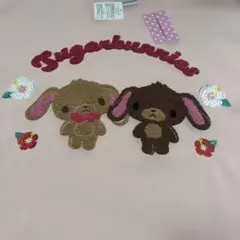最安値サンリオ　シュガーバニーズ　日焼け　サガラ刺繍　Tシャツ Mサイズ　ドンキのサムネイル