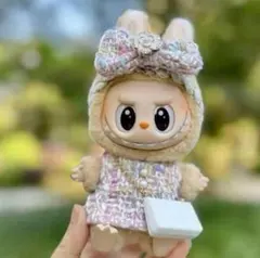 ラブブ 着せ替え ピンク お花 2点セット リボン ワンピ ハンドメイド 可愛い