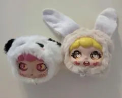 Animals Pendant Plush フェイスマスコットキーホルダーセット