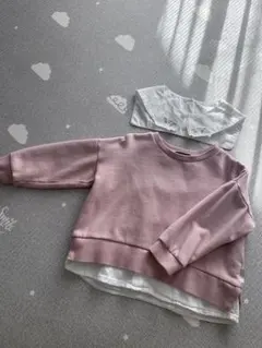 klädskāp トレーナー 100cm ピンク 襟取り外せタイプ