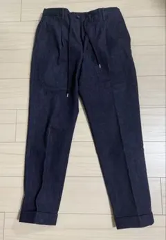 クロスクローゼットのリアクティブデニムスラックス（ネイビー）！