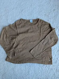 PETIT BATEAU ブラウン長袖カットソー 140cm