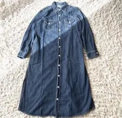 Lee　デニムシャツワンピース　ブルー　羽織り　サイズM