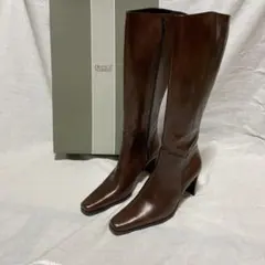 FRANCO MARTINI ロングブーツ ブラウン 茶 フランコマルティーニ フランコマルティーニ 本革高級ロングブーツ ジッパー付き 37 - メルカリ