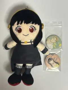 SPY×FAMILY ヨル・フォージャー ぬいぐるみ スパイファミリー　缶バッジ
