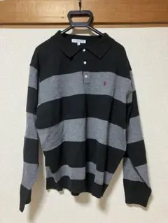 U.S. POLO ASSN. ボーダー 長袖 ポロシャツ ニットのサムネイル