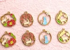 猫シルエットチャーム★8個セット