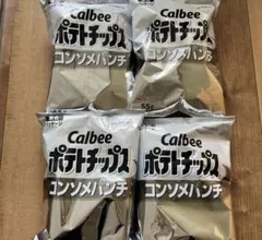 Calbee ポテトチップス コンソメパンチ 55g 石油節約パッケージのサムネイル