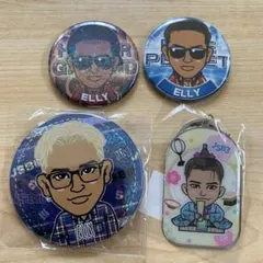 ELLY缶バッチ　メタルキーホルダーセット