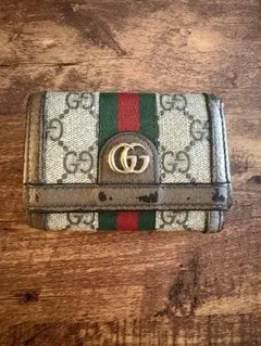 グッチ GUCCI 折り財布 オフィディア シェリーライン マーモント GG