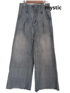 mystic ミスティック ワイドデニム フリンジ ハイウエスト