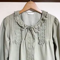 ピンクハウス PINKHOUSE チュニック 長袖 グリーン 若葉色 黄緑のサムネイル