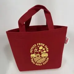 Calbee 赤いトートバッグ