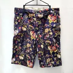 【USA製】エンジニアードガーメンツ 花柄 シンチバック ショートパンツ 32のサムネイル