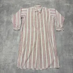 60s Euro Vintage グランパシャツ　ストライプ　パジャマ