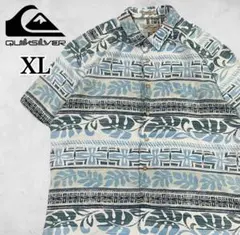 Quiksilver Waterman メンズ 半袖 アロハシャツ ブルー XLのサムネイル