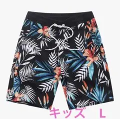 キッズ 海水パンツ 短パン ジュニア 男の子 メッシュインナー UVカット　L