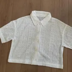 COLZA レース 半袖シャツ ホワイト Mのサムネイル