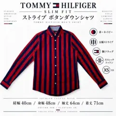 トミーヒルフィガー TOMMY HILFIGER 太幅ストライプ ボタンダウン
