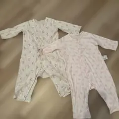 UNIQLO ロンパース サイズ80 薄手のTシャツ生地 2点セット