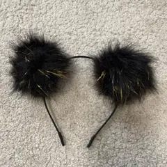 ディズニー ミッキー　カチューシャ　黒