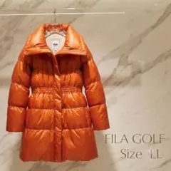 上品FILA GOLFロングダウンコート オレンジLL　防寒着　秋冬　ゆったりのサムネイル