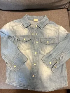 子供服＊秋物＊petit main（プティマイン）デニム風シャツ100cm