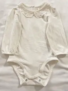 H&M ホワイト レース襟ロンパース