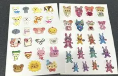 平成レトロ 動物キャラクターシール 2シートセット