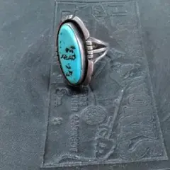 16号　17号　vintage ターコイズリング　navajo　925　一点モノ
